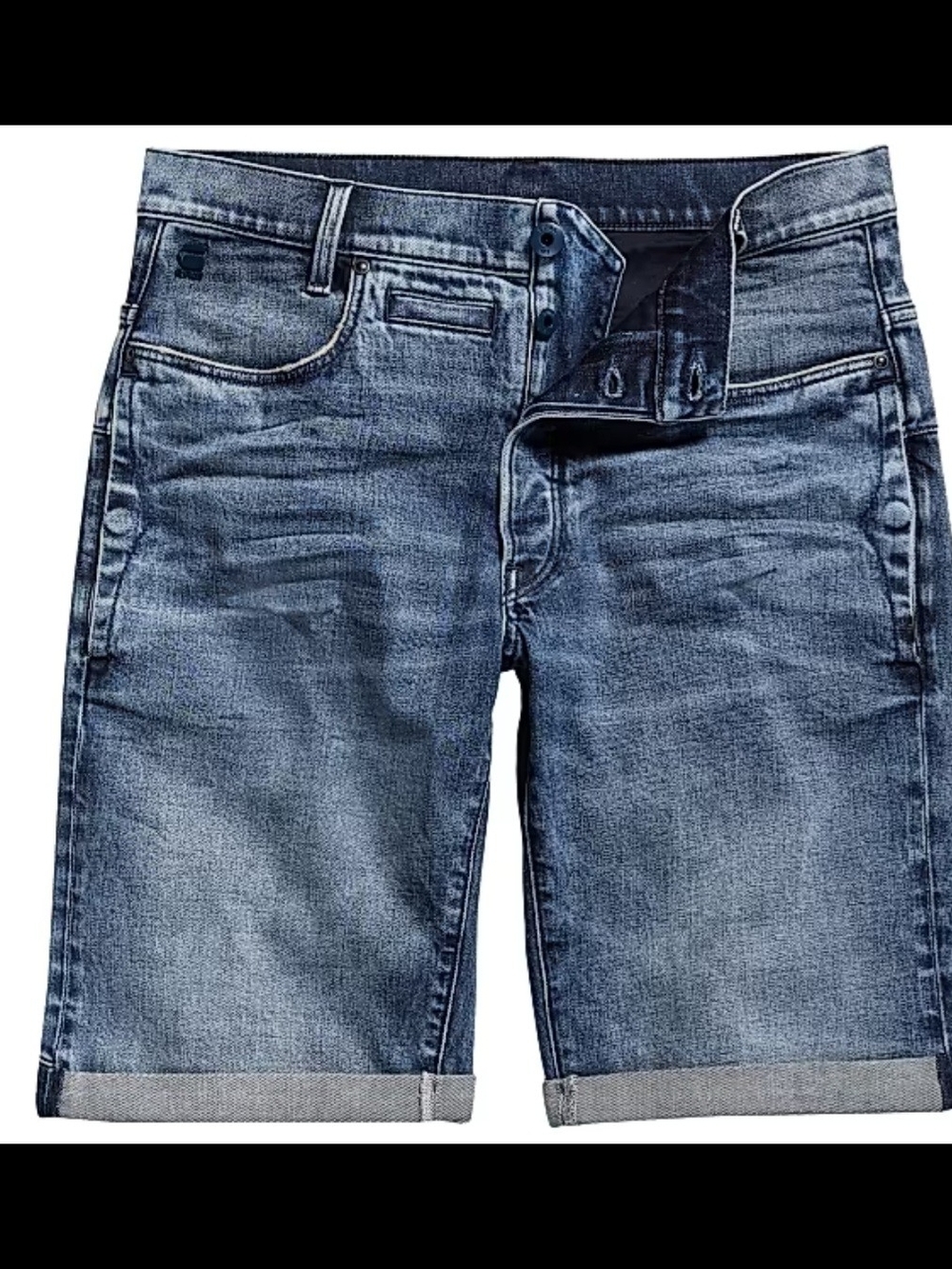 G-Star D-Staq 3 D Men's Denim Jean Shorts - Light Blue Wash